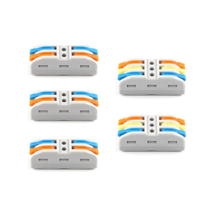 Conector Rápido Compacto para Cable Eléctrico, Terminales de Empalme Rápido con Palanca de Resorte de Plástico, Tipo Tuerca, Terminales de Empuje/Enchufables de Cobre - Product Image 3