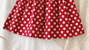 Vêtements pour tout-petits, robes pour filles, robe de demoiselle d'honneur pour bébé nouveau-né avec des pois de Chine - Product Image 6