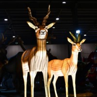 Linternas LED de Seda Chinas Impermeables con Formas de Animales, Decoraciones para Festivales al Aire Libre, Halloween/Día de Acción de Gracias/Navidad/Año Nuevo