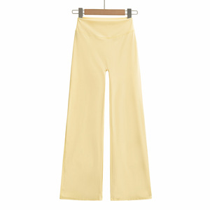 Pantalones de Yoga de Cintura Alta y Corte Acampanado para <span class=keywords><strong>Mujer</strong></span>, Sin Costuras, Elásticos en Cuatro Direcciones, Transpirables, que Absorben el Sudor, Ligeros, para Deportes y Entrenamiento - Product Image 4
