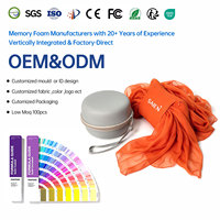 Oreiller de voyage ergonomique en mousse à mémoire de forme OEM/ODM, vente en gros directe usine, soutien cervical en U avec foulard pour le voyage