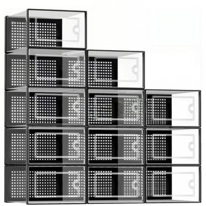 Nhựa trong suốt chống bụi hộp giày có thể xếp chồng Tủ lưu trữ bóng rổ cho giày để sử dụng trong nhà - Product Image 1