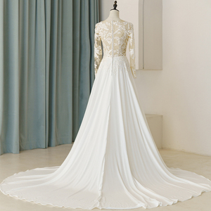 Jancember RL151 nuovo abito lungo abito da <span class=keywords><strong>sposa</strong></span> in pizzo Tulle netto formale per le donne per le donne della <span class=keywords><strong>sposa</strong></span> - Product Image 2