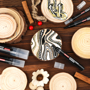 P-9COMBO-5B Mobee 5 pezzi Set di <span class=keywords><strong>pennarelli</strong></span> <span class=keywords><strong>per</strong></span> pittura acrilica nera Multi punta misura pennarello nero <span class=keywords><strong>per</strong></span> <span class=keywords><strong>disegnare</strong></span> disegni arte artigianale - Product Image 4