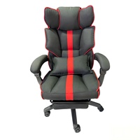 Chaise de bureau exécutive grande taille en tissu, capacité de charge de 400 lb, dossier haut, repose-pieds, ergonomique, usage commercial pour hôtel