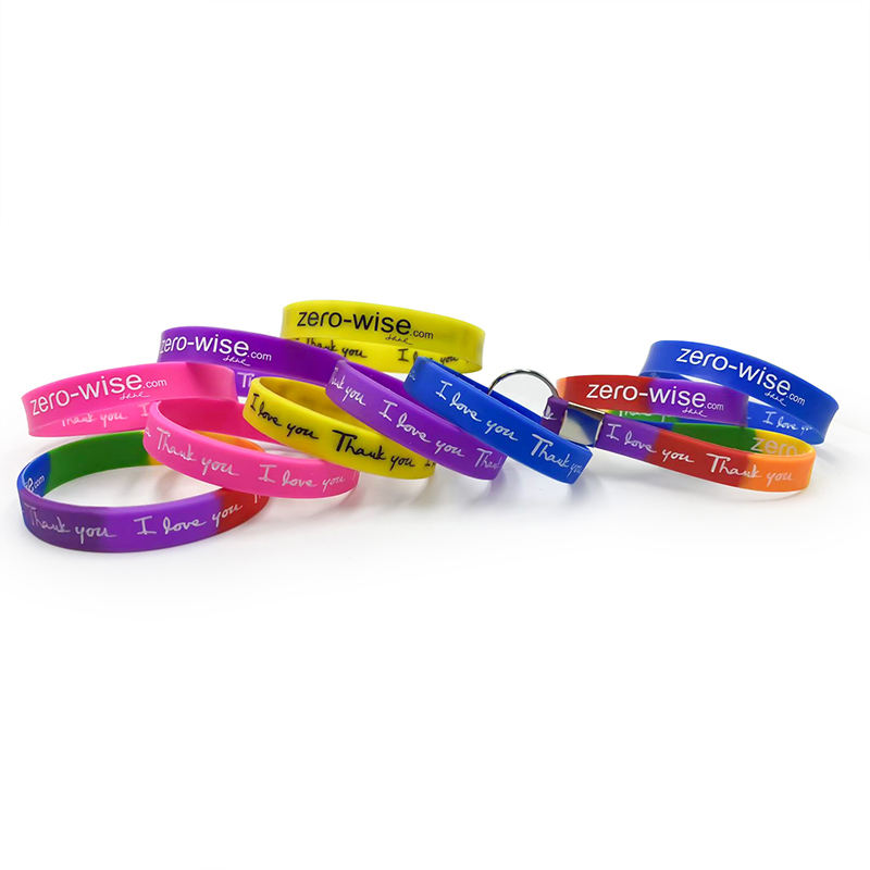Rubber Silicone Bracelets with Sayings Customizable