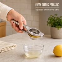 Presse-citron manuel en acier inoxydable, antiadhésif, petit outil pour restaurant, salon de thé, cuisine domestique
