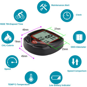 Hot Sale Waterproof Wired Bicycle <strong>Speedometer</strong> <strong>Cycling</strong> Odometer Cycle Meter Speed Sensor Rainproof - Product Image 5