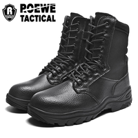 Chaussures tactiques pour hommes avec semelle extérieure en caoutchouc, fermeture de type botte, pour la randonnée en extérieur, style Martin