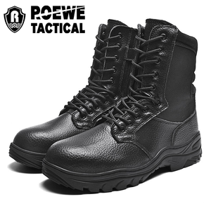 รองเท้าบูททหารแบบมีเชือกผูก  พื้นรองเท้าทำจากยาง  สำหรับเดินป่าและกิจกรรมกลางแจ้ง  รองเท้าบูทมาร์ตินสำหรับผู้ชาย - Product Image 1