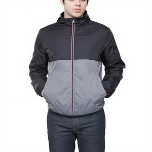 Custom Men's Winter Windbreaker <b>Jacket</b> <b>Zip</b>-<b>Up</b> Waterproof Stand Collar High Street Running Golf Mountain Biking Hood Lightweight - Product Image 3
