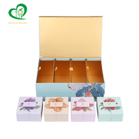 Boîtes cadeaux pliables en carton laminé mat imperméable recyclable sur mesure avec couvercles magnétiques pour thé, café, insert extra large