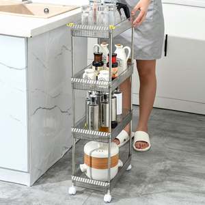 Nouvelle cuisine mobile fruits légumes en plastique support de rangement de luxe multifonctionnel Snack PET chariot Transparent tissu chariot esprit - Product Image 5