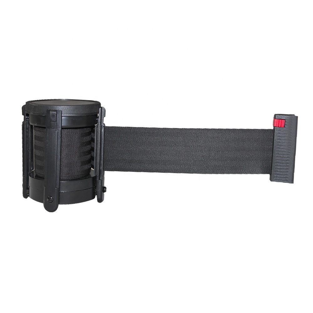 Kepala Tiang Antrian 2.3-5M length slowly belt retractable safety barrier cassette Stanchion