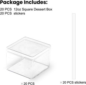 Popular PS <b>Clear</b> Plastic Tiramisu Dessert <b>Box</b> with Lid Plastic <b>Cake</b> Container for Dessert Cookie - Product Image 2