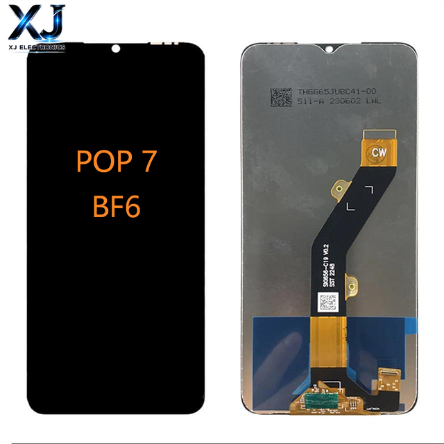 Mobile Phone LCDs for Tecno Pop 7 BF6 BF7 Lcd Screen Replacement for Tecno Pop 7 Pro Display for Tecno Spark Go 2023 Screen