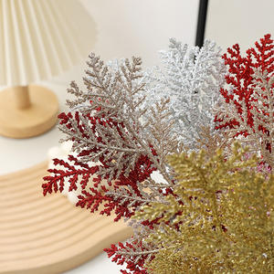 Noël fausses fleurs en gros or poussière fleurs artificielles vacances ensemble décoration fleurs artificielles - Product Image 6