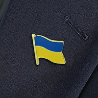 En gros personnalisé métal ukrainien broches épinglette insigne Ukraine pays drapeau émail broche