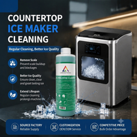 Décalcaissant et Nettoyant pour Machine à Glaçons, Bouteille de 500 ml – Puissant Détartrant pour Machines à Glaçons et Distributeurs d'Eau