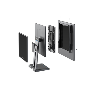 15.6 inch + 10.1 ''hd màn hình cảm ứng thiết bị đầu cuối POS Windows 11 OS màn hình kép với j6412 i3 i5 i7 CPU với MSR VESA Wall Mount Máy tính để bàn - Product Image 3