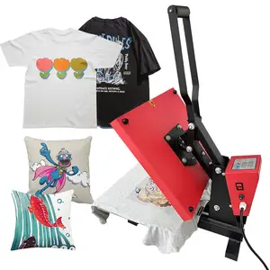 Máquina de imprensa de calor lisa 40*60cm, camiseta digital de subolmação, impressa de calor máquina com almofada de silicone