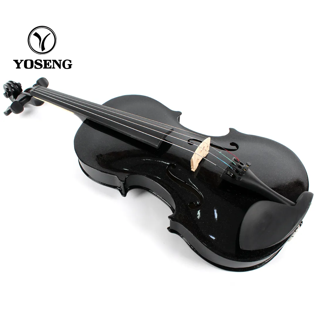 初心者のための中国の工場安いカラフルなピンクブラックパープル合板バイオリン