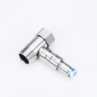 Accessoire de robinet avec connecteur 1/4 pouce, interface à connexion rapide, vanne à bille en acier inoxydable 304 avec poignée métallique