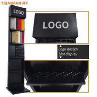 Présentoir vertical à logo personnalisé pour échantillons de pierre, support à niveaux pour petites dalles de quartz et marbre, compact