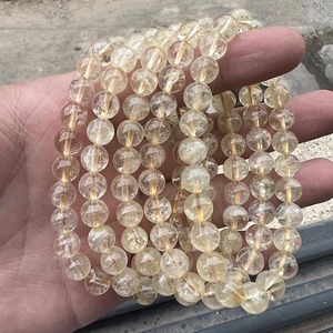 สร้อยข้อมือลูกปัดคริสตัลควอตซ์หินธรรมชาติขนาด 6 มม. 8 มม. 10 มม. สร้อยข้อมือหินอาเกตแบบร้อยด้วยมือสำหรับผู้หญิงและผู้ชาย - Product Image 3