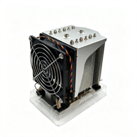 Refroidisseur de processeur 4U Active Server CPU Cooler 4677-M96 pour Intel LGA4677, 6 caloducs en cuivre, base CU1100, ventilateur double à roulement à billes 4 broches PWM, certifié RoHS CE