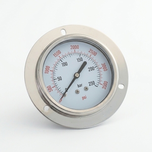 Vente directe usine Y75ZT Manomètre hydraulique industriel à bride haute précision en acier inoxydable - Product Image 1
