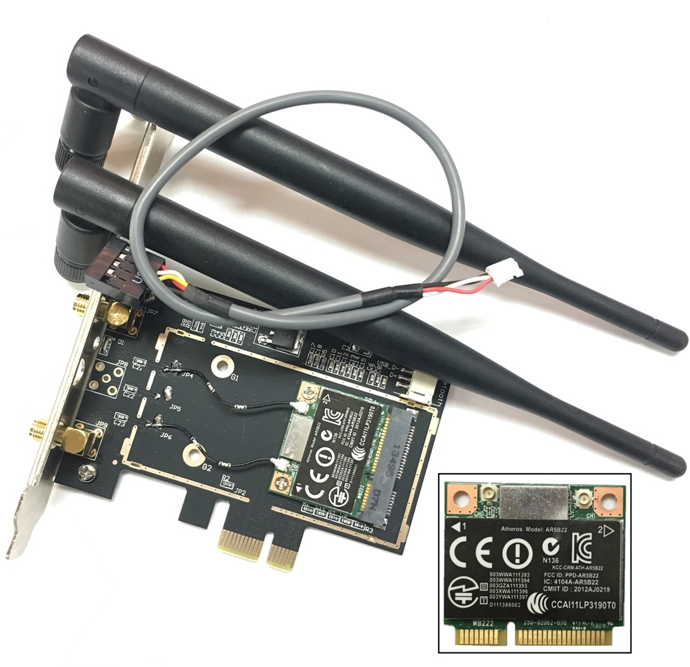 Atheros AR5B22 DW1901 Dual-Band Wi-Fi + Bluetooth Card – Mini PCIe For Laptops 12 thumbnail image