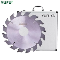 Lame de scie TCT de qualité industrielle personnalisable YUFU OEM, diamètre 180 mm, 60 dents, largeur 2,8 mm, épaisseur 1,8 mm, soudée au laser, nitridée