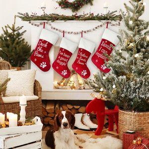 Calze di <span class=keywords><strong>Natale</strong></span> Ricamate di Alta Qualità, Fornitura Diretta dalla Fabbrica, Calze Vuote per Decorazioni Natalizie, Lusso all'Ingrosso - Product Image 4