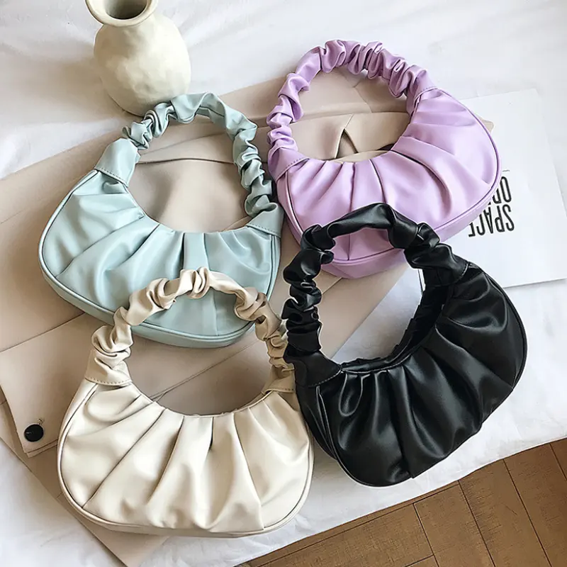 2023 New arrival luxury mini cloud shape pouch ladies hand bag PU custom leather small handbags for women shoulder bag