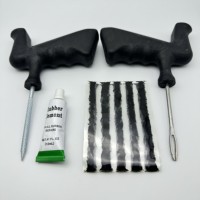 Essential Tyre Set Tool Nuevo kit de reparación de neumáticos de pinchazos con tapas y adaptadores de vástagos de válvula