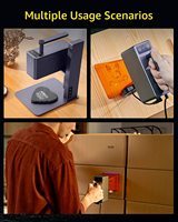 Machine de gravure d'impression Laser Portable LaserPecker 2 Kit de costume en cuir verre acrylique bricolage Logo bureau Mini Machine de gravure
