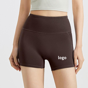 Shorts de Yoga sin Costuras al por Mayor, Shorts Deportivos de Punto con Cintura Cruzada para Mujer, Shorts de Gimnasio con Efecto Push-Up - Product Image 5