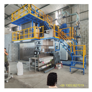 Peluca sintética Línea de producción de cabello/Polímero PP PET Fibra Falso Hilo peludo Maquinaria de fabricación de extrusión - Product Image 1