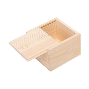 Caja de Almacenamiento de Madera Maciza Rectangular de Pino con Tapa Extraíble para Regalos y Manualidades - Product Image 1