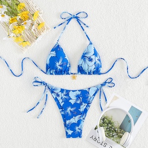 Maillot de bain brésilien professionnel personnalisé, asymétrique, push-up, deux pièces, en Spandex/Polyester, séchage rapide, avec bretelles en V - Product Image 2