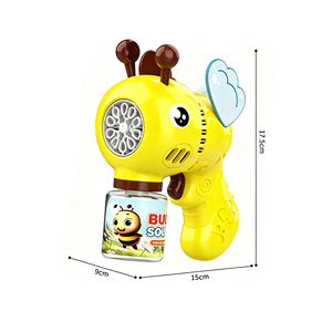 Pistola de Burbujas Eléctrica HTL al por Mayor con Diseño de Abeja y Avión, con Luces LED para Niños, Máquina Automática de Burbujas de Colores, Juguete - Product Image 1