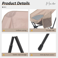 Chaise de randonnée ultralégère compacte en tissu Oxford, personnalisable avec logo, robuste, pour la plage et la randonnée, vente en gros directe usine