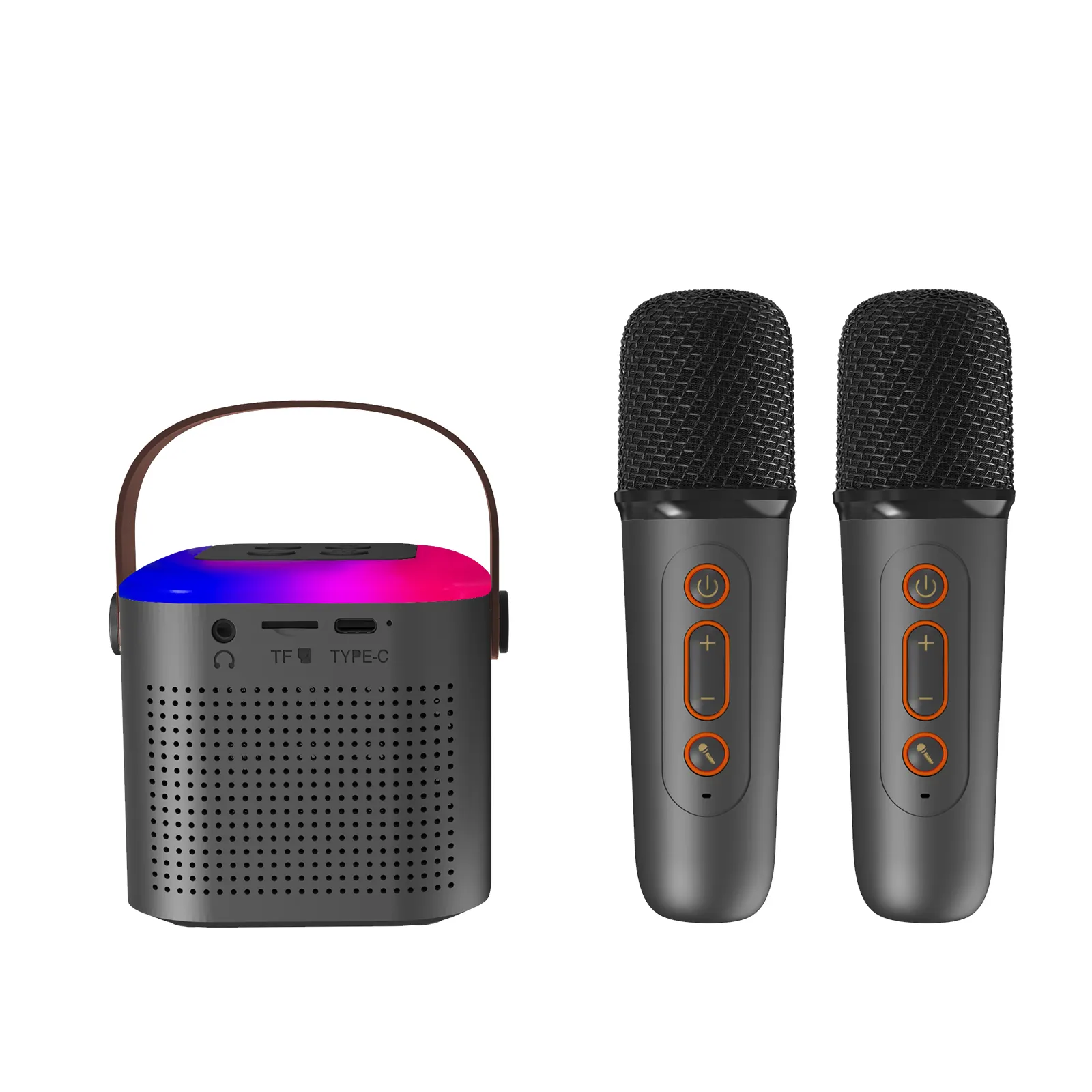 Mini Bluetooth Speaker Microfoon Geluid Luidsprekerset Voor Home Outdoor Entertainment Ktv Cadeau Voor Kinderen Vrienden Familie