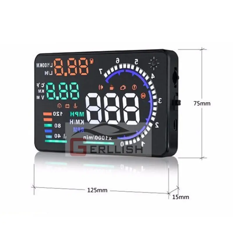 The best-selling 5.5-inch HUD OBD2 car overspeed alarm head-up display car HUD