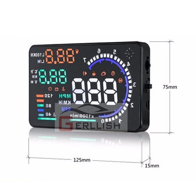 Best-Selling 5.5-Inch Windshield HUD OBD2 Car Overspeed Alarm Head-Up Display