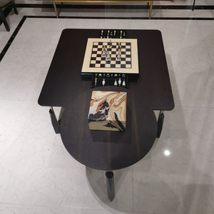 Mesas de Centro de Lujo de Madera para Sala de Estar, Diseño Contemporáneo, Color Negro, Madera Maciza Italiana, Modelo VL IPE-CT - Product Image 5