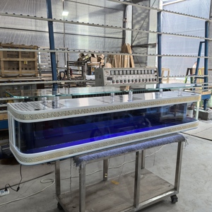 Fabbrica su misura di lusso tavolo di vetro caffè TV Cabinet casa mobili pesci rossi serbatoio materiale plastico acquario - Product Image 5