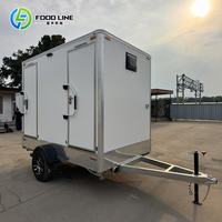 Toilettes mobiles européennes WC mobiles Remorque de toilettes mobiles Porte simple