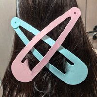 Barrette à cheveux géométrique surdimensionnée imprimée en 3D de 18 cm – Accessoire de mode tendance pour femmes et filles – Décoration stylée en gros